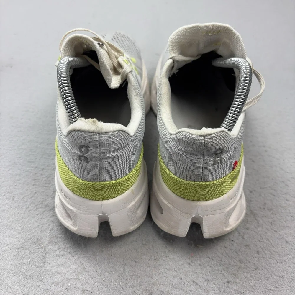 On Cloudsurfer Shoes Womens Size 9 Gray Lime CloudTec Running Sneakers Athletic